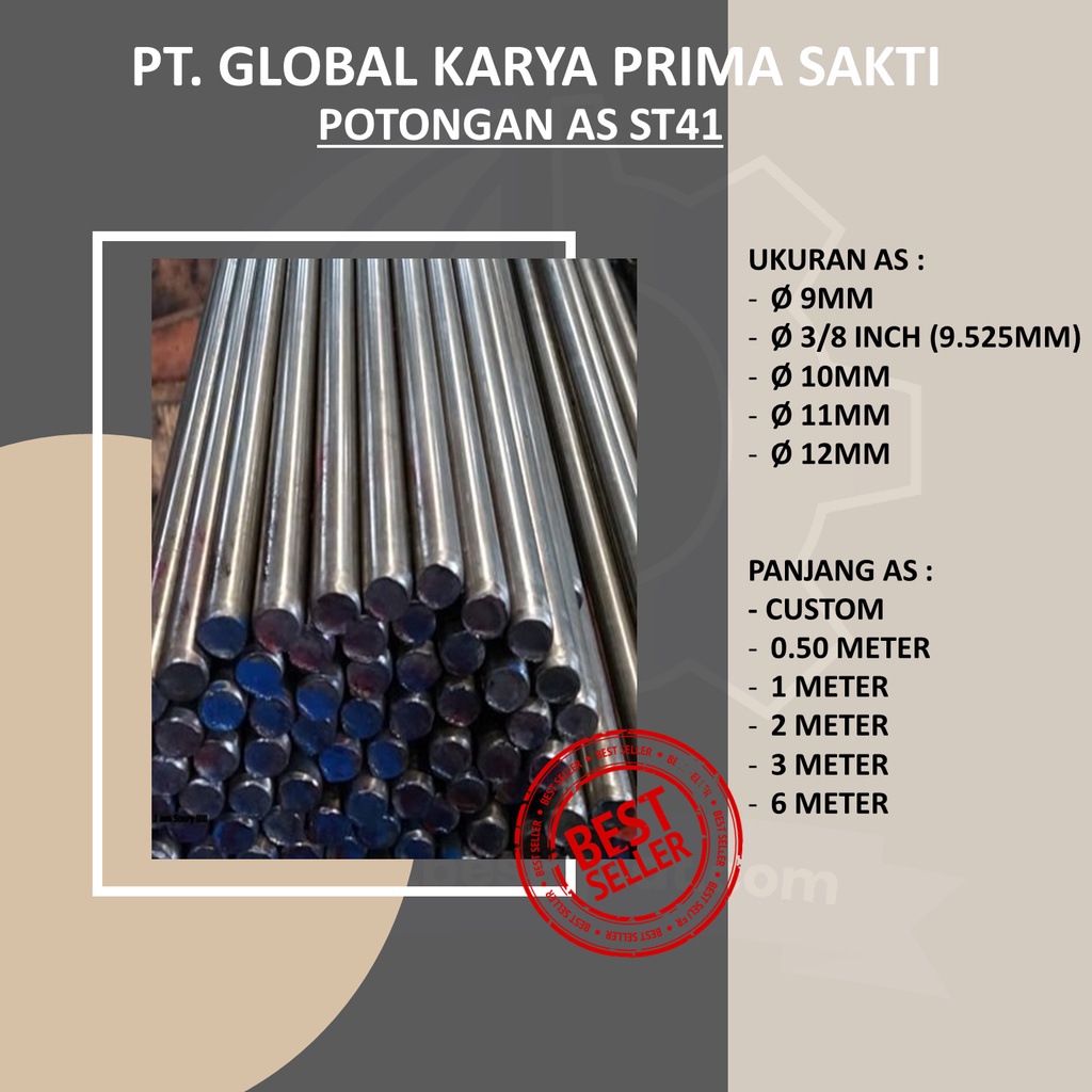 Besi As ST41 Diameter 11mm x 1 Meter