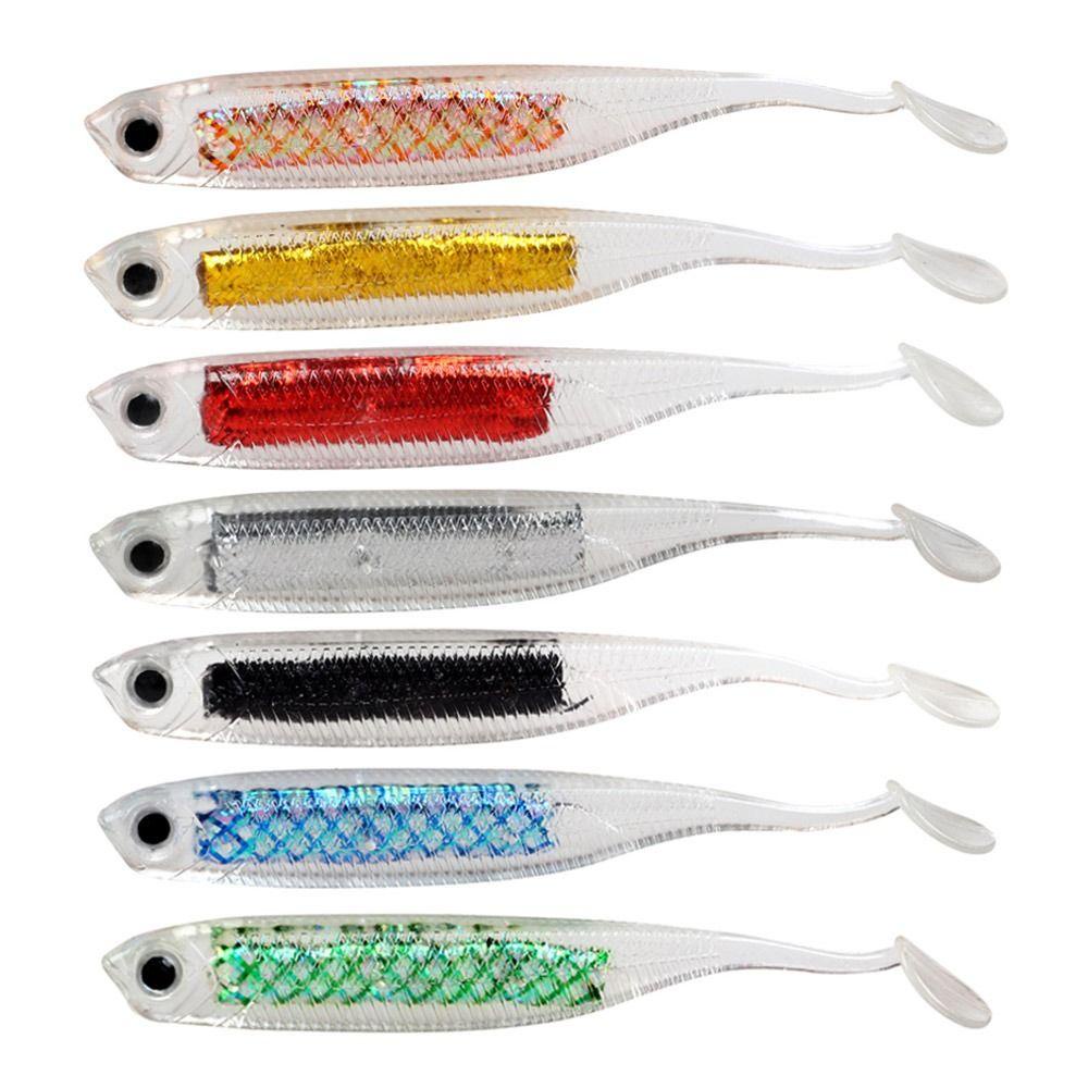 TOP 6pcs/lot Umpan Cacing Pancing Panas Buatan Warna Ganda 80mm/2.2g Capuchin Maggot