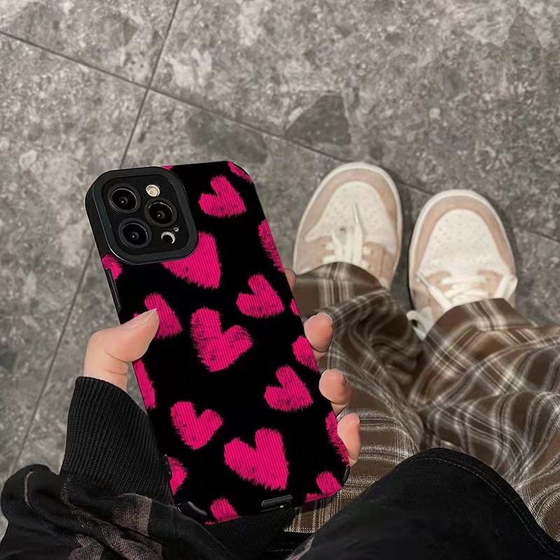 [Kulit Domba] City Girl Pin Love Soft CASE Untuk IPhone 6S 7plus8 Plus X XS XR XS Max 11 13 12 14 PRO Max 14 Plus 12 13 Kamera Mini Melindungi Casing Ponsel Fashion Wanita