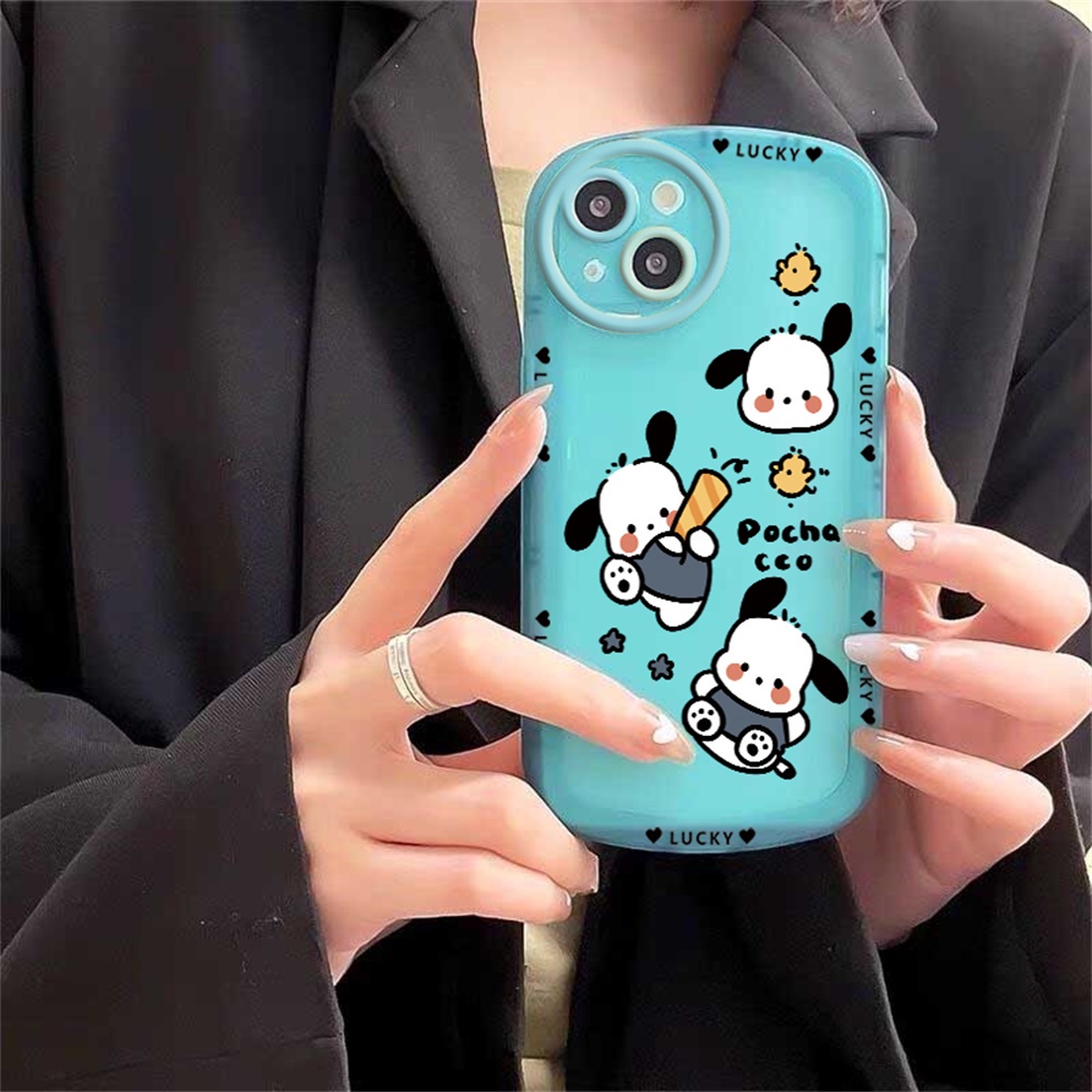 Redmi10 10C 10A 9C 9T 9A Redmi Note 11 Pro Note 11S Note10S Note9S Note8 Poco M5S M3 Pro X3 NFC Lensa Bulat Cute Pacha Dog Soft Silicone Clear Case BY