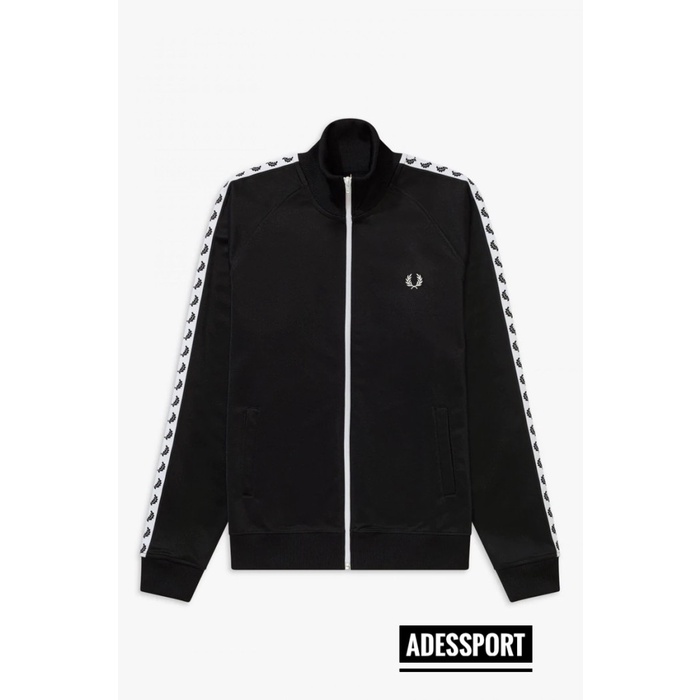 Jata Jacket Fred Perry Track Taped Black Original Authentic