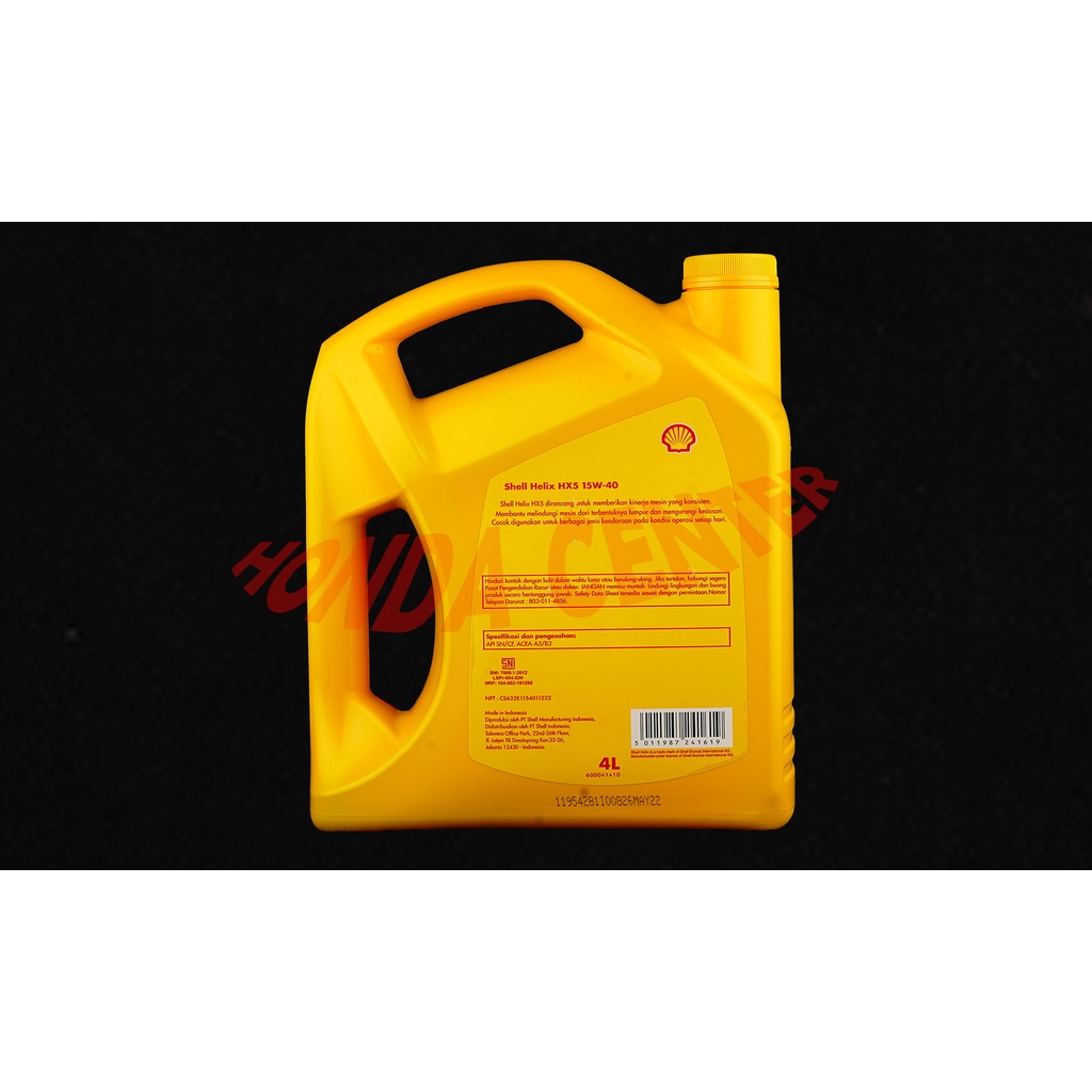 oli shell helix HX5 15W-40 galon di jamin 100% original