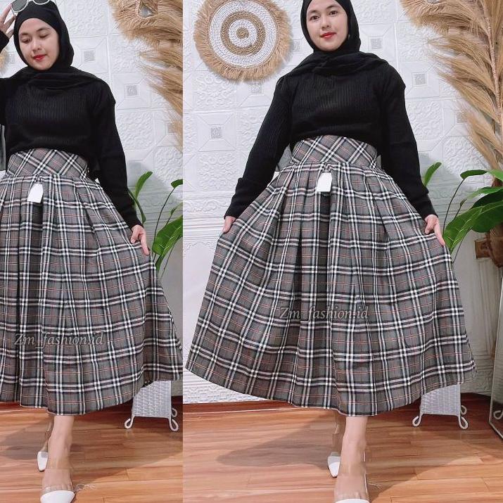 ✼ Rok Flanel 7/8 / rok midi / rok kotak kotak / Rok Flanel Kotak ✫