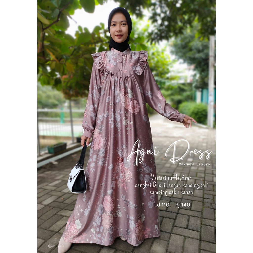 Gamis Maxmara Lucxury / Gamis Maxmara Lucxury Motif Bunga / Dress  Maxmara Lucxury