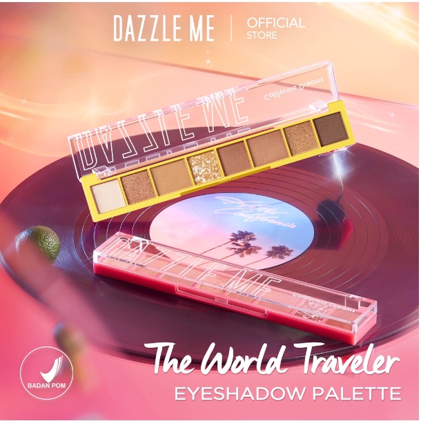 DAZZLE ME The World Traveler Eyeshadow Palette| BPOM Matte Satin Glitter Long Lasting