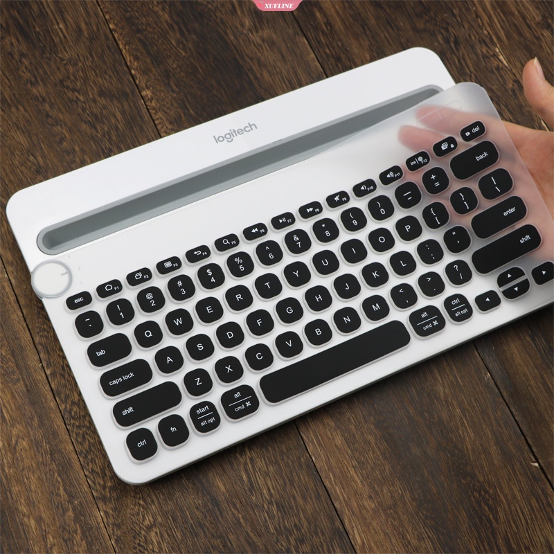 Besegad Fashion Colorful Laptop Silicone Keyboard Cover Skin Sticker Pelindung Untuk Keyboard Logitech K480 [ZXL]