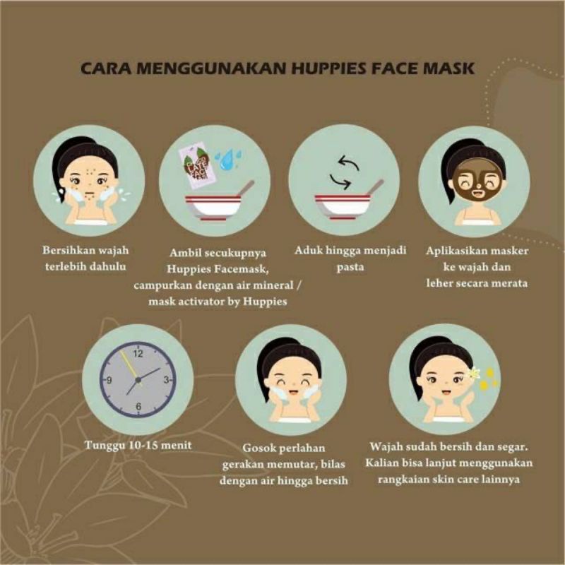 BPOM HUPPIES PREMIUM MASK MASKER WAJAH ORGANIK 20GR BUBUK ORGANIC 20 GR GRAM