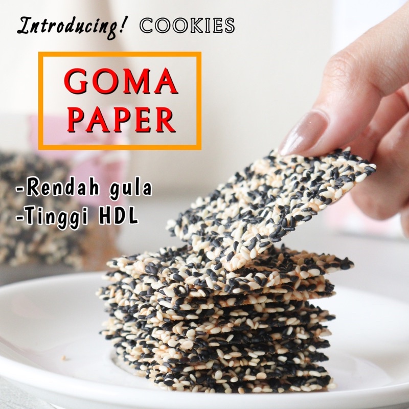 

Goma paper / Kue kering wijen / Sesame cracker / snack jepang