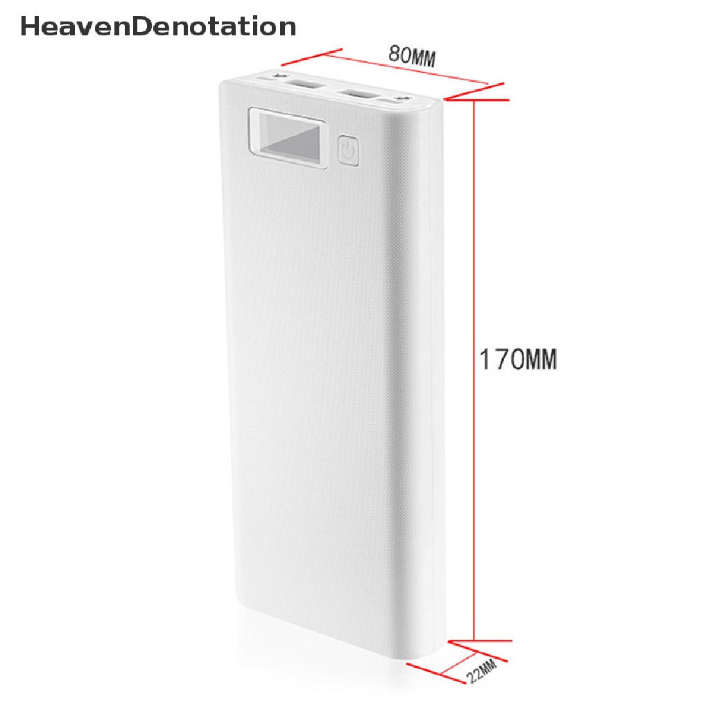 [HeavenDenotation] 8x18650 DIY Power- Bank Box Untuk CASE Dual USB Charger Untuk w/Lampu LED HDV