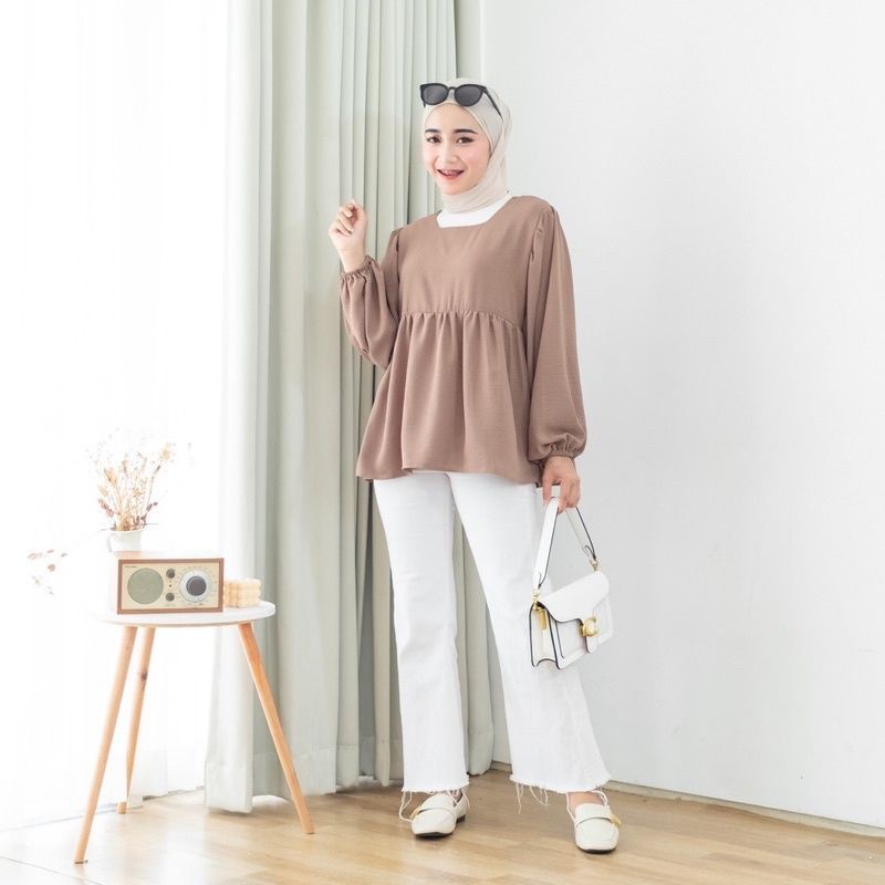 INARA BLOUSE KOREAN / BLOUSE LENGAN BALON / BLOUSE KOREA