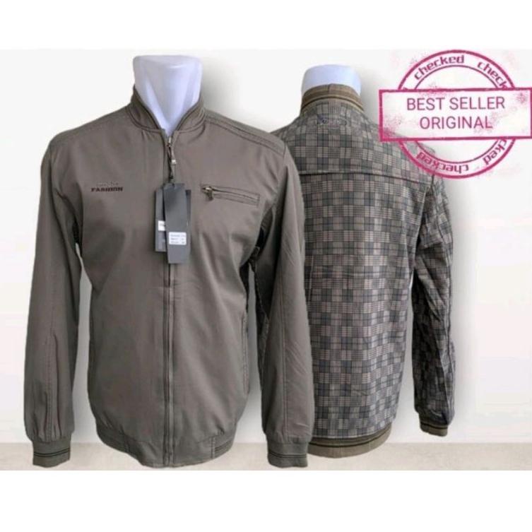 Hot Sale jaket bomber katun DHT bolak balik import