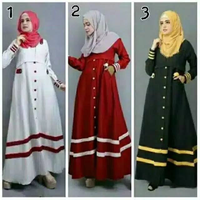 Gamis  Baloteli Toyobo Gamis Polos syari kekinian baju lebaran remaja Simple muslim pesta kondangan 