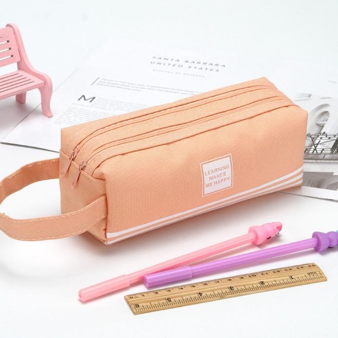 

kodew3W7i Kotak Pensil Dan Stationery Dual Zipper / Dompet Pensil 2 Pouch