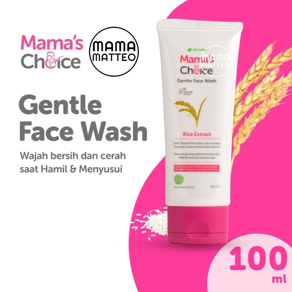 MAMA'S CHOICE Gentle Face Wash 100ml / Mamas Choice Sabun Pembersih Cuci Wajah Muka Ibu Hamil Menyusui / Bumil Busui Cleaning Facial Wash / BANDUNG