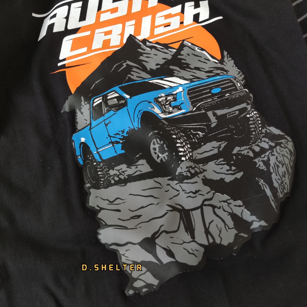 KAOS ANAK TANGAN PANJANG HITAM RUSH / D.SHELTER