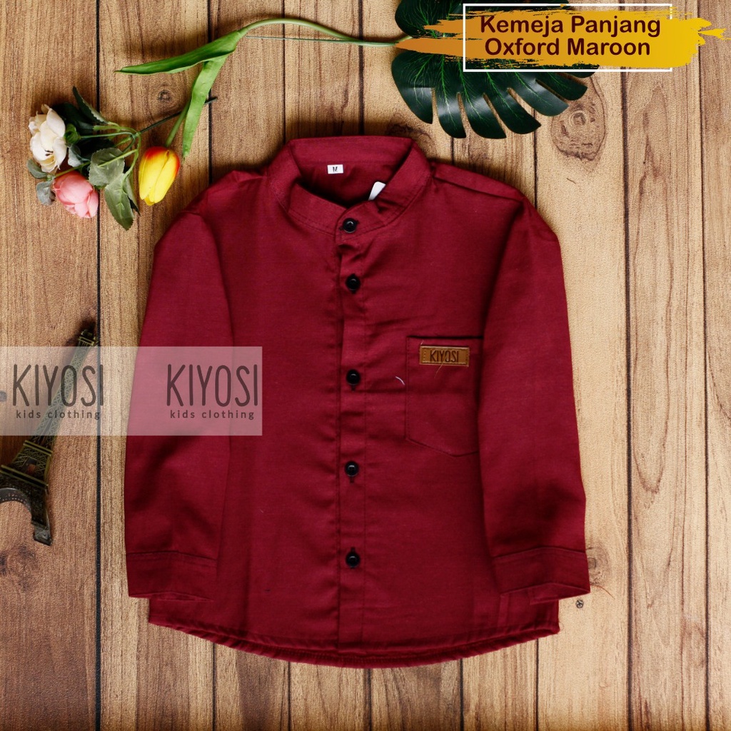 KIYOSI Kemeja Oxford Polos Anak Kemeja PANJANG Anak Best Seller 0-6 Tahun