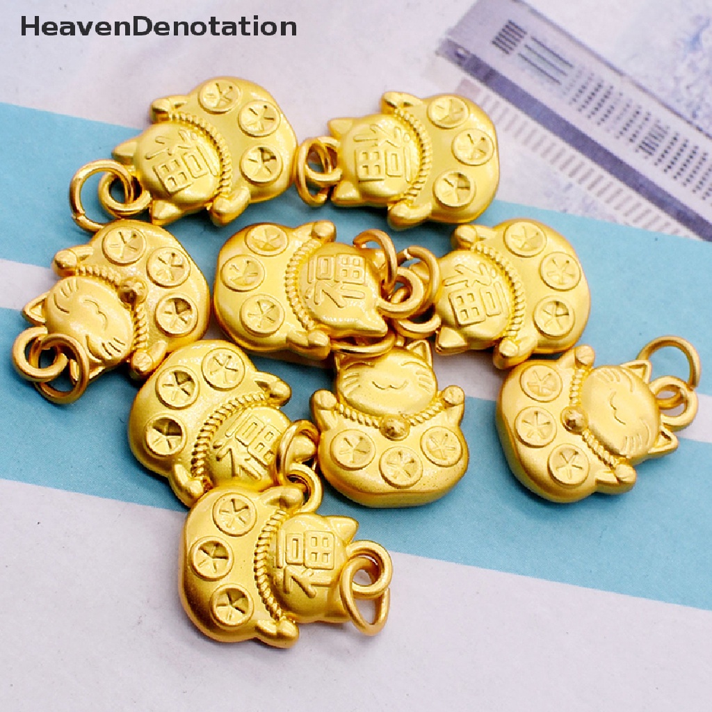 [HeavenDenotation] Pesona Kucing Beruntung Lucu DIY Membuat Perhiasan Liontin Buatan Tangan Kerajinan Hewan Untuk Anting Kalung Gelang Handmade HDV