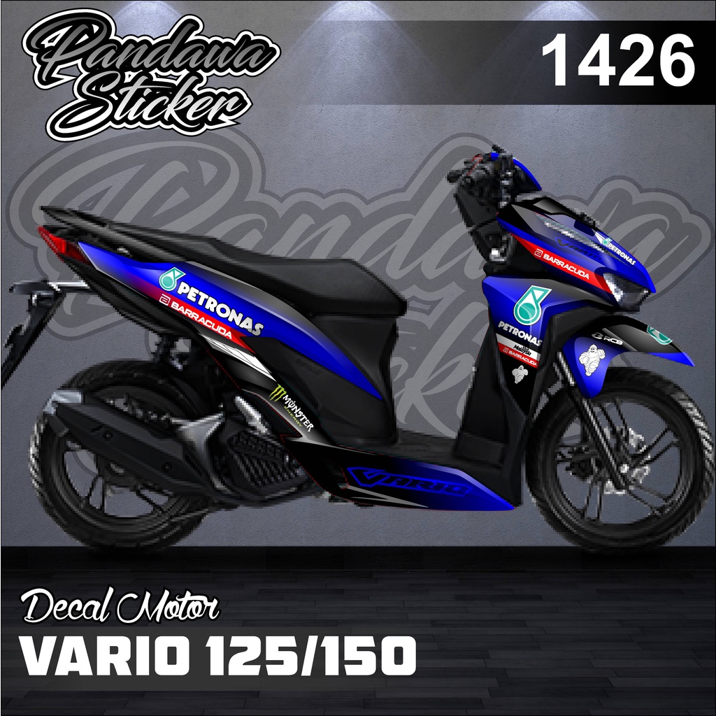 Decal Sticker Honda Vario 125 150 Fullbody 2018 - Dekal All New Vario Desain Petronas PW-1425