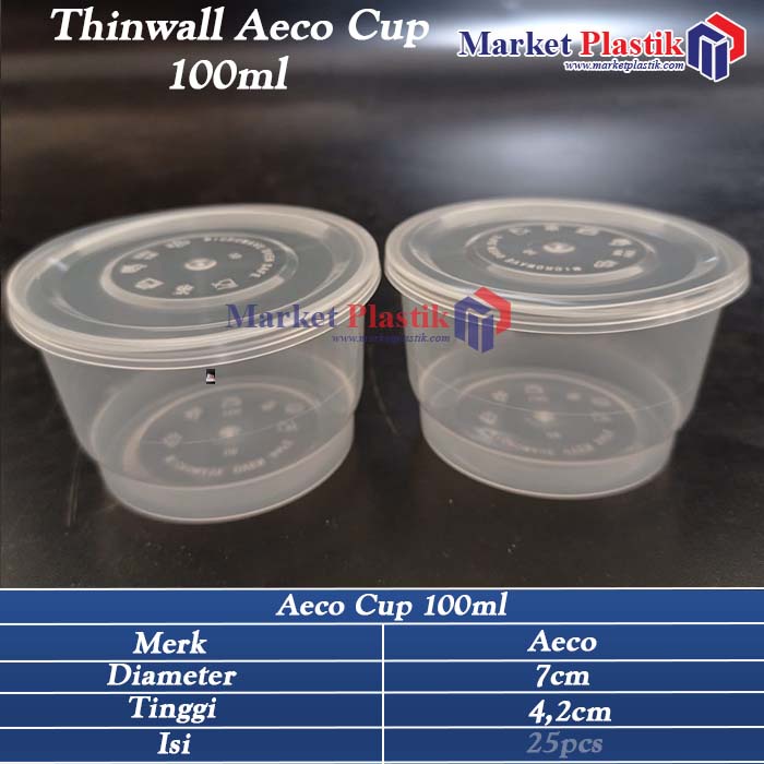 Cup Sambal / Thinwall Aeco Cup / Aeco Cup 100ml