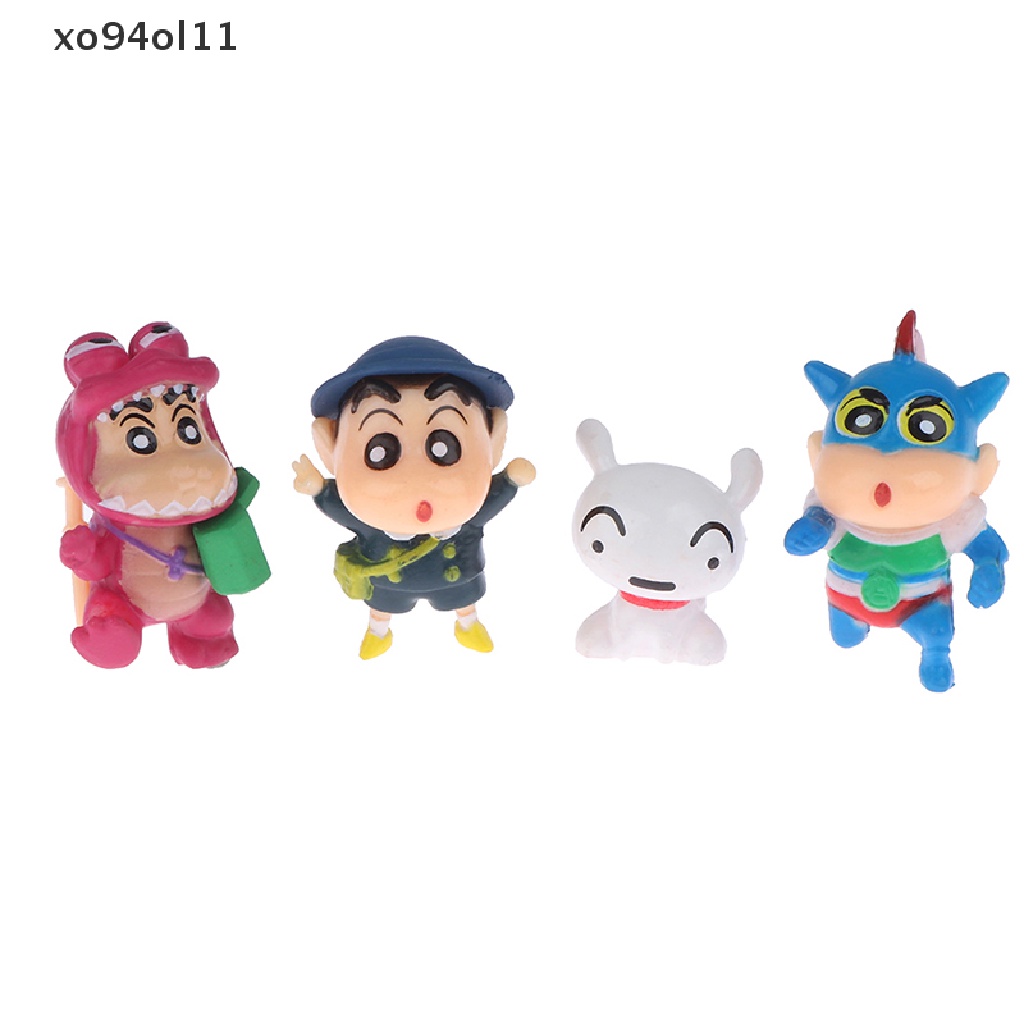 Xo 8Pcs Crayon Shin-Chan Boneka Tokoh Anime Model Desktop Lucu Hiasan Mobil Dekorasi Rumah Mainan Anak Rumah Boneka Boneka Mikro Landscape Ornamen Dekorasi Kue Insert OL