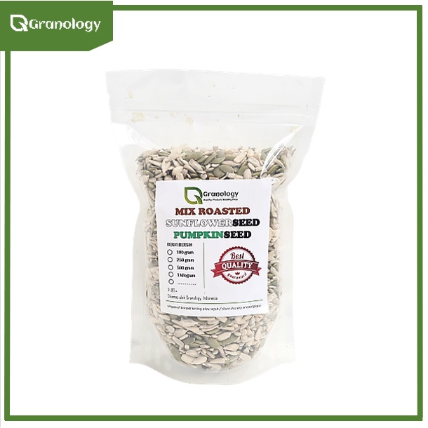 Roasted Mix Sunflower Seed dan Pumpkin Seed (500 gram) by Granology