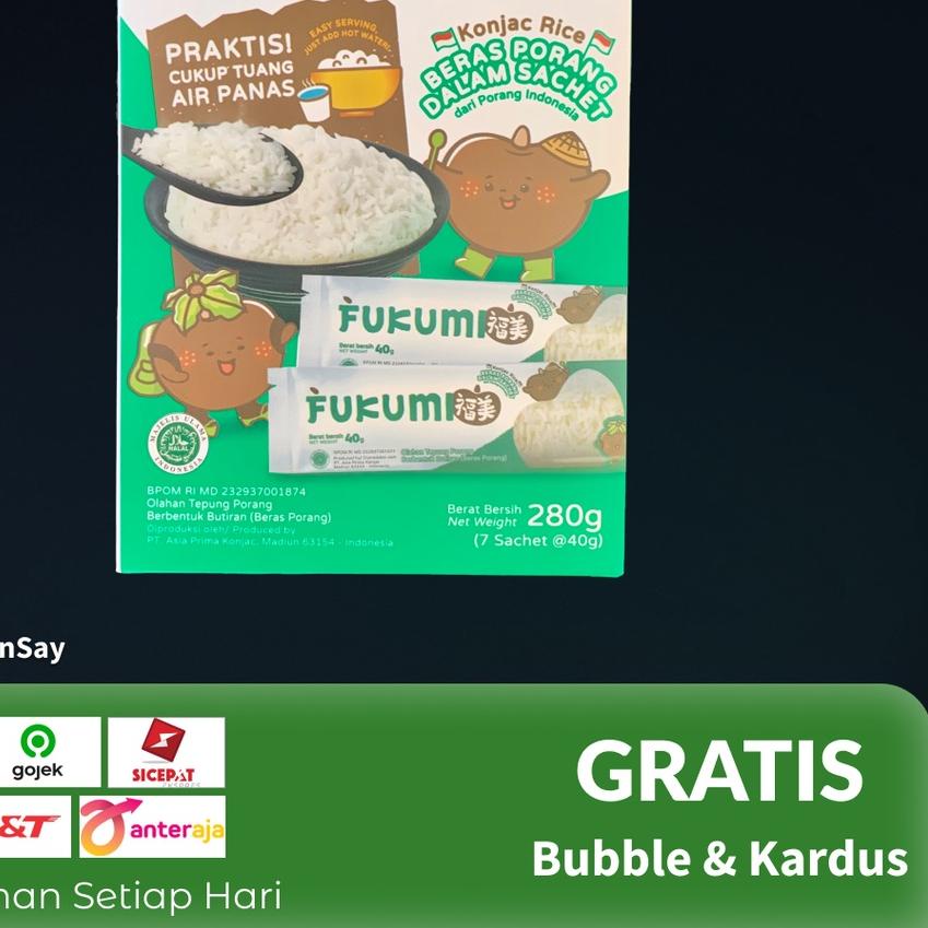 ← beras porang fukumi beras shirataki rendah kalori kemasan sachet ℗