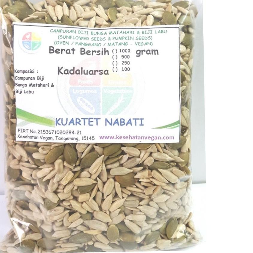 

♗ 1000gr Roasted Campuran Biji Labu / Pumpkin Seed & Biji Bunga Matahari / Sunflower Seed - Panggang ☎