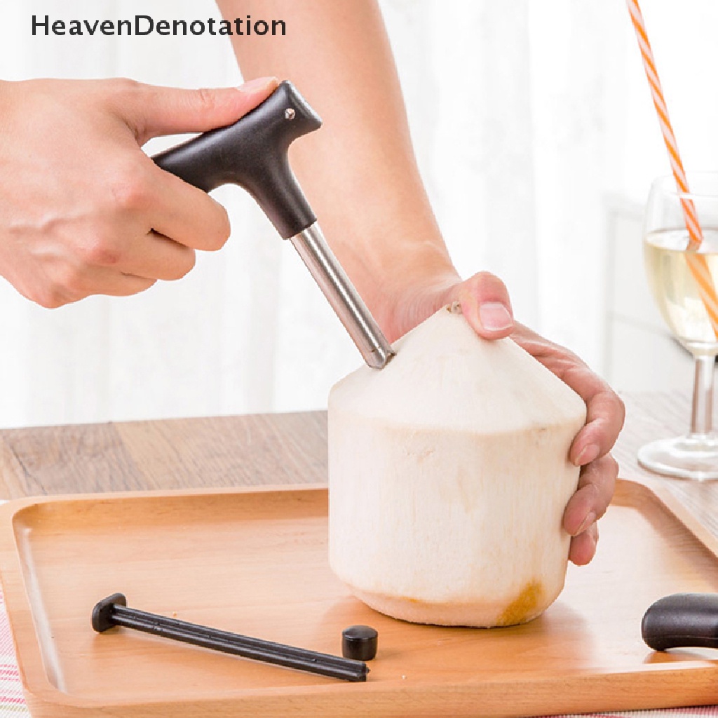 [HeavenDenotation] The Coconut Opener Tool Black Buka Lubang Potong Alat Pembuka Buah Gadget Dapur HDV