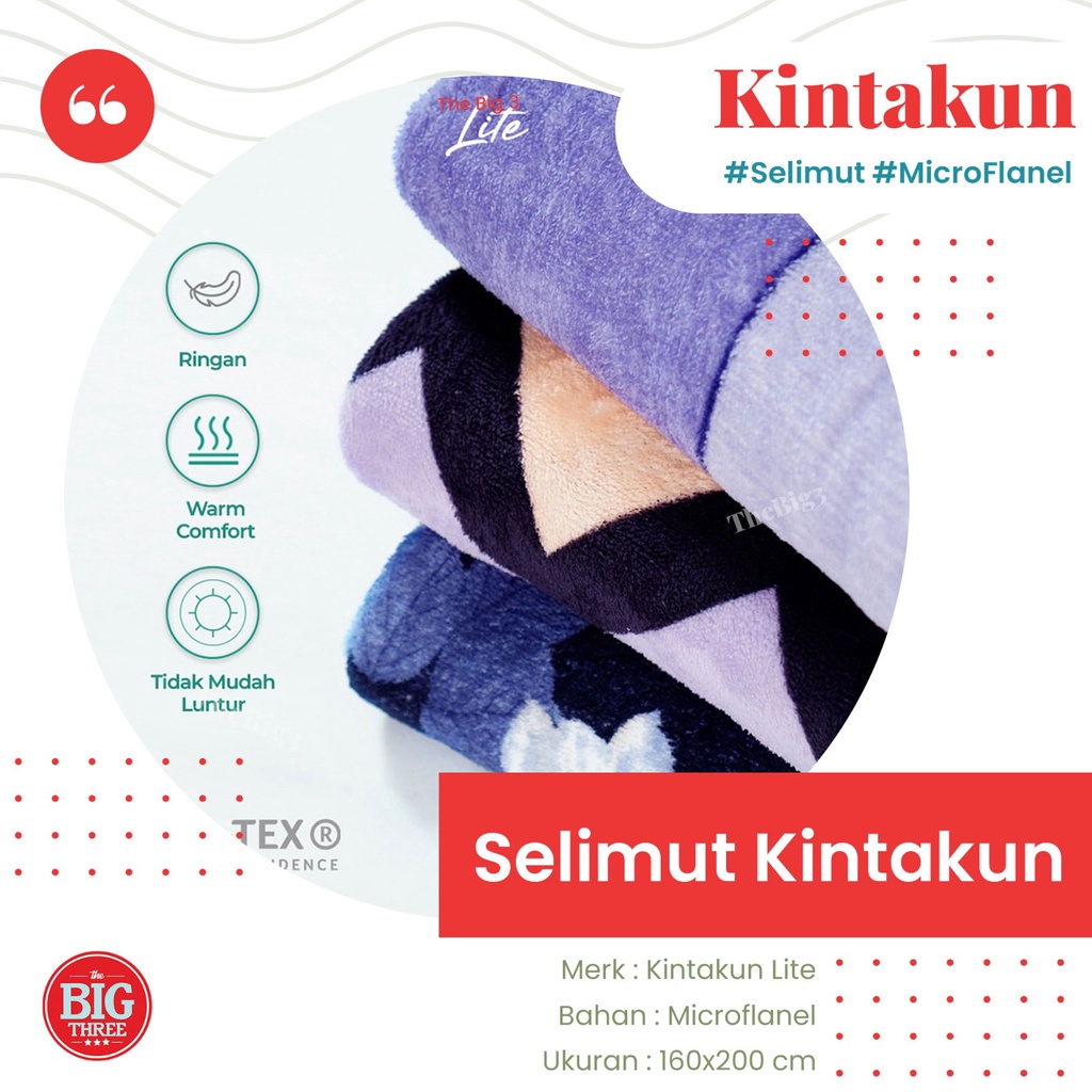 Kintakun Lite Selimut Flanel / Halus Motif Aydan Cerchio Gardenia Verlin Riana Neva Davis Marcatore Harvey Mosaic Mossphlox Triangolo Twisty Vista - SLMT KINTAKUN LITE