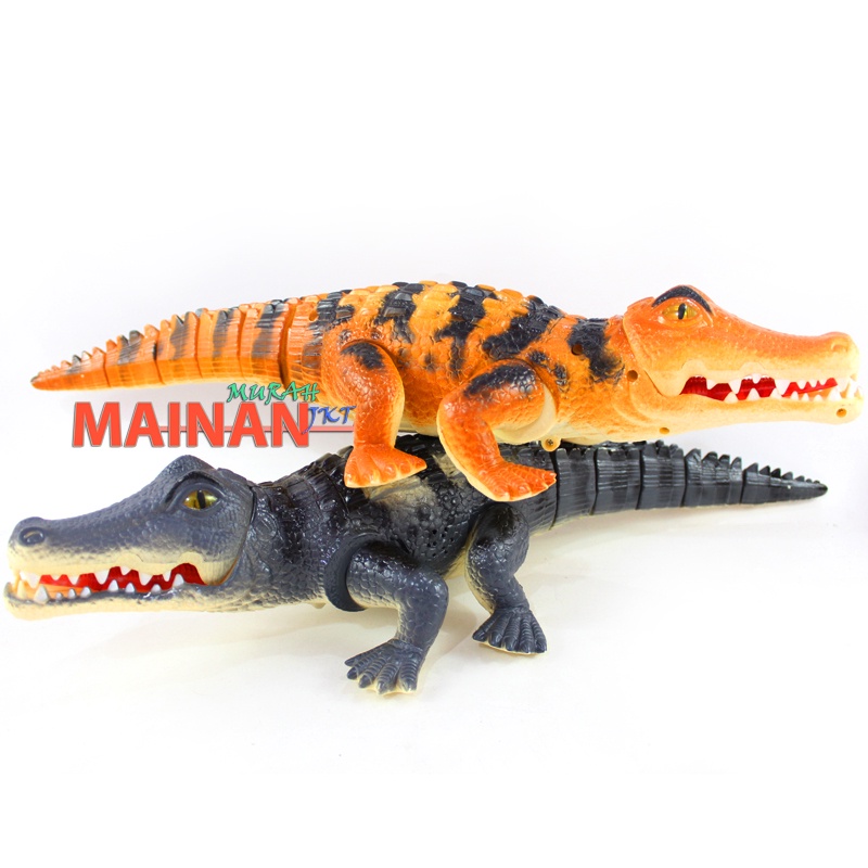 MAINANKEI MAINAN ANAK MURAH CROCODILE 3D MOTION NOSY6-225 MAINAN ANAK ANIMAL WORD CROCODILE BUAYA DENGAN EYES LIGHT UP