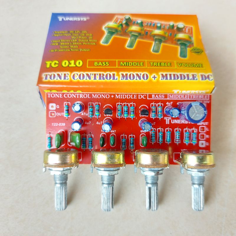 Tone Control Mono 4 Pot Tunersys TRTC 010 / Tone Control Mono + Middle DC