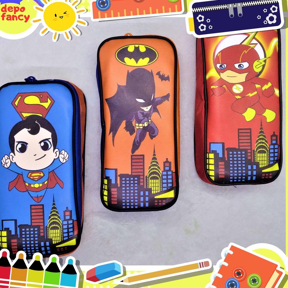 

S27 Kotak Pensil Kain 1 Resleting Karakter Heroes DF774 / Tempat Pensil / Tepak Pensil / Pencil Case / Boks Pensil / Box Pen NEW ARRIVAL ➽