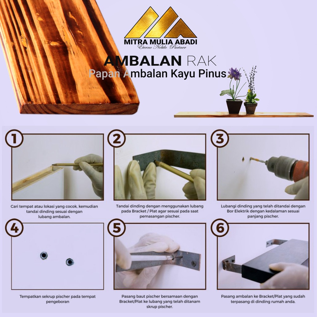 Rak Dinding Melayang Ambalan Minimalis bracket Rak Buku Aksesoris Ruang Tamu