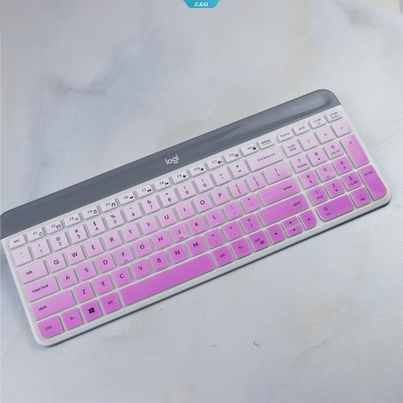 1pc Cover Keyboard 15.6-inch Laptop Silikon Perlindungan Kulit Logitech MK470 K580 Keyboard Nirkabel Ramping Silikon Tahan Debu Nirkabel Desktop Laptop Debu film [ZK]