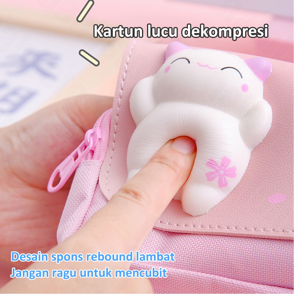 Halobaby Kotak pensil dekompresi perempuan/Pensil Case/tempat pensil anak multi-fungsi anak-anak