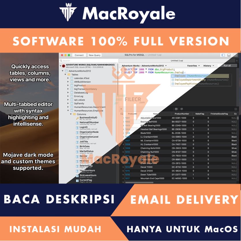 [MacOS] SQLPro for MSSQL Full Version Lifetime Full Garansi