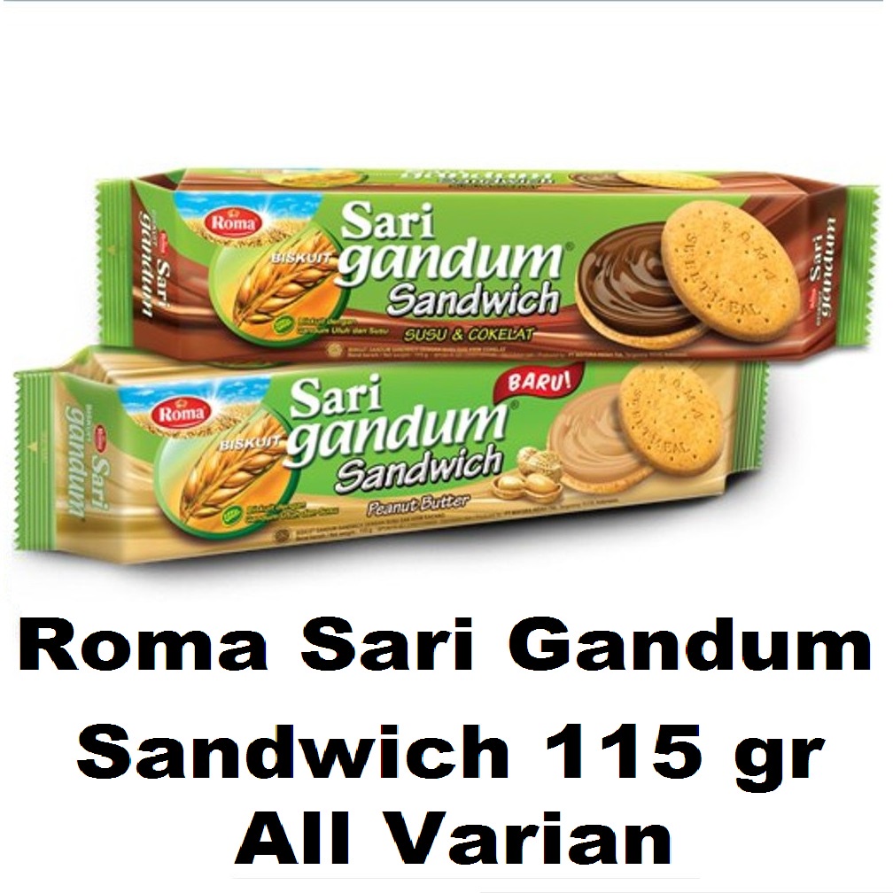 

Roma Sari Gandum Sandwich 115 gr All Varian