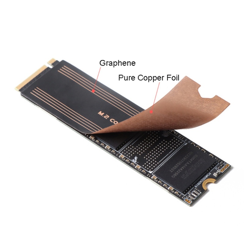 Bt M.2 Tembaga Graphene Heatsink M.2 Solid State Nvme Hard Disk Cooling Radiator Pembuangan Panas Heat Sink Plat Tembaga