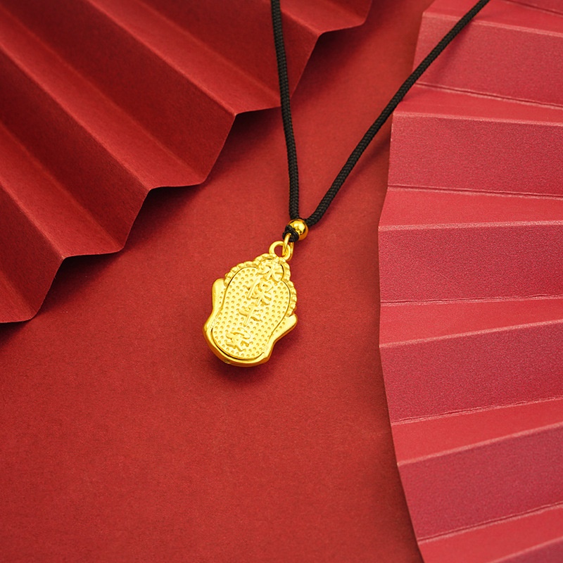 Goldkingdom Fashion Perhiasan Emas Asli Kadar 375Bangkok Aksesoris Ready Stock Buddha Kepala Kalung Liontin Buddha Anda Ankang Aksesoris Pria Dan Wanita Adjustable
