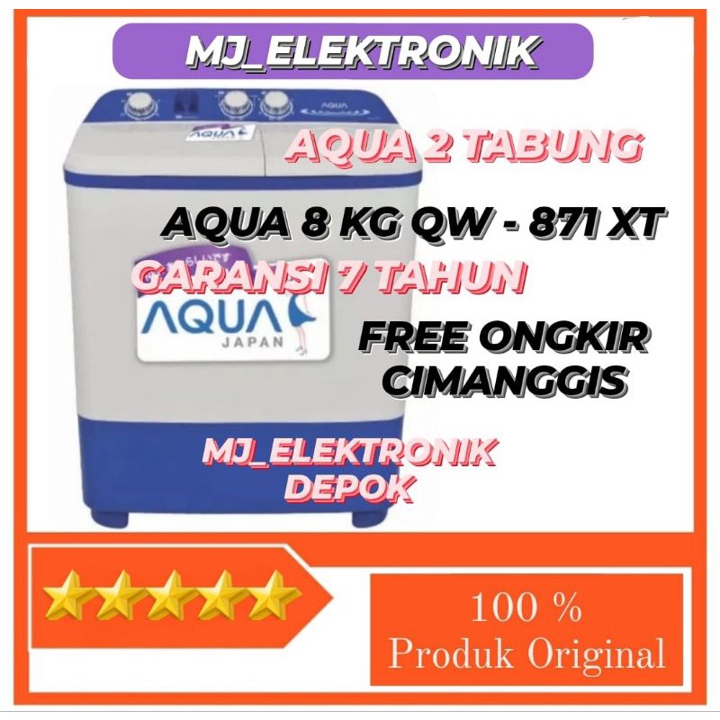 MESIN CUCI AQUA 2 TABUNG 8 KG