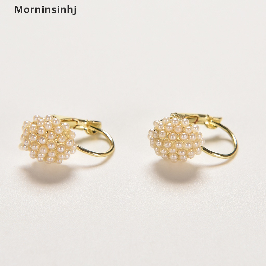 Mornin Wanita Fashion Mutiara Manset Telinga Manik-Manik Stud Earrings Chic Berlapis Emas Drop Earings id