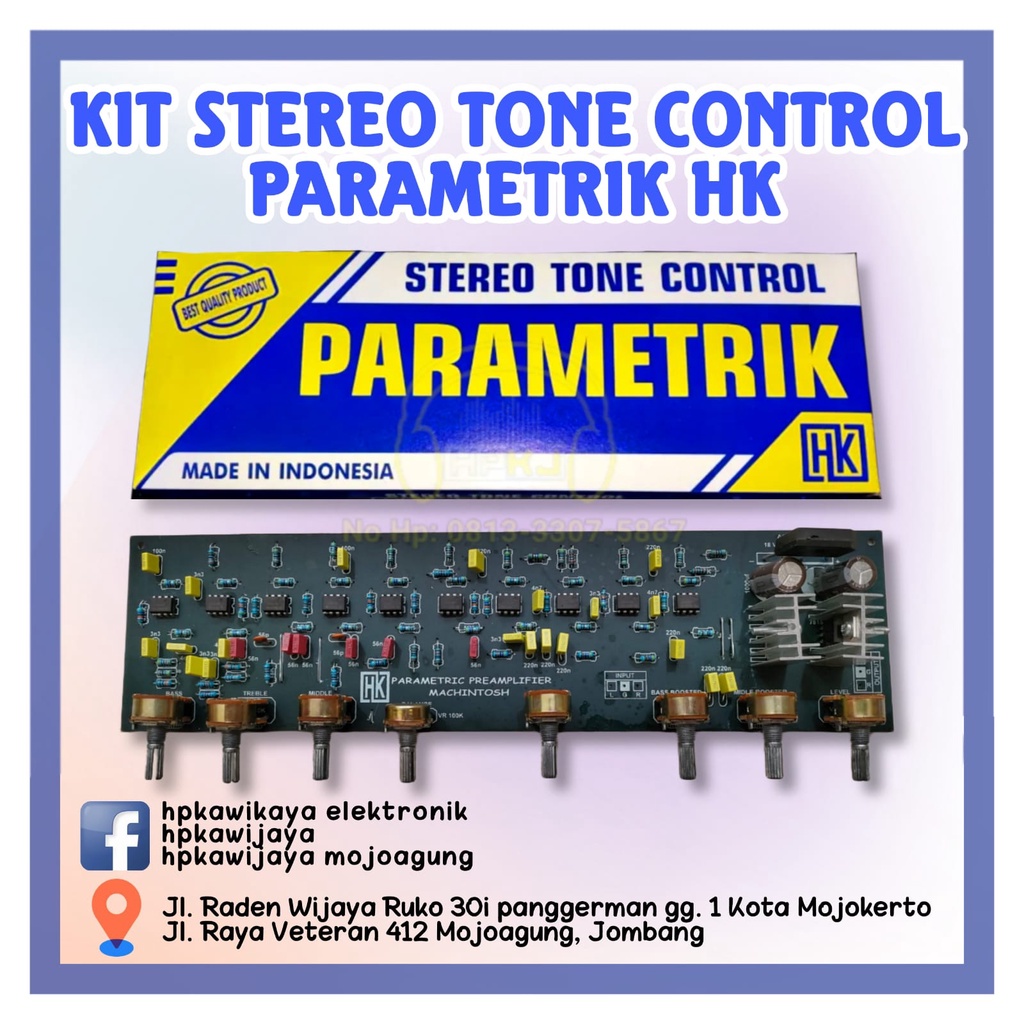 KIT STEREO TONE CONTROL PARAMETRIK HK tone control parametrik hk