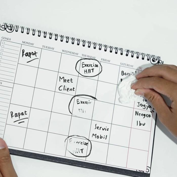 

note book buku catatan INFINIT PLANNER jurnal agenda whiteboard