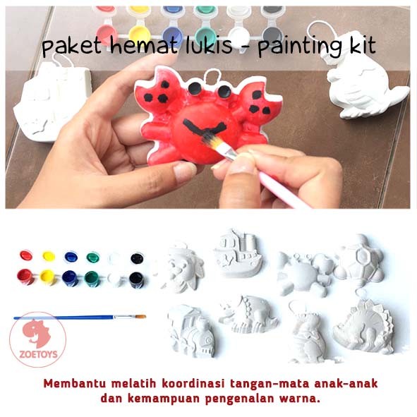 Zoetoys Paket Hemat Lukis Gypsum Painting Kit | Character Toy Story Bingkisan Hampers Mainan Mewarna