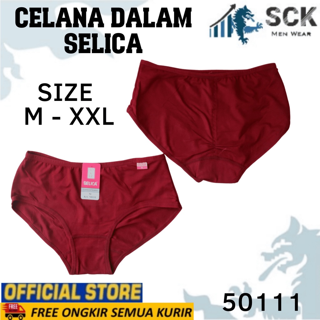 CD Wanita SELICA 50111 Bahan Katun / Pakaian Dalam Seamless / Celana Dalam Halus