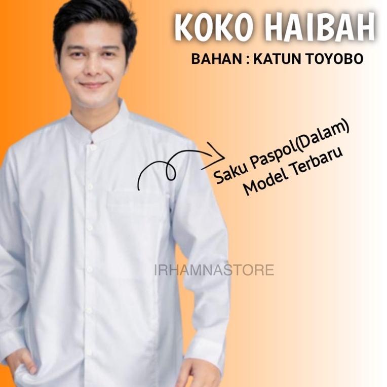 PALING DICARI Baju Koko Putih Polos Kekinian Baju Koko Putih Terbaru Baju Koko Putih Polos Lengan Pa