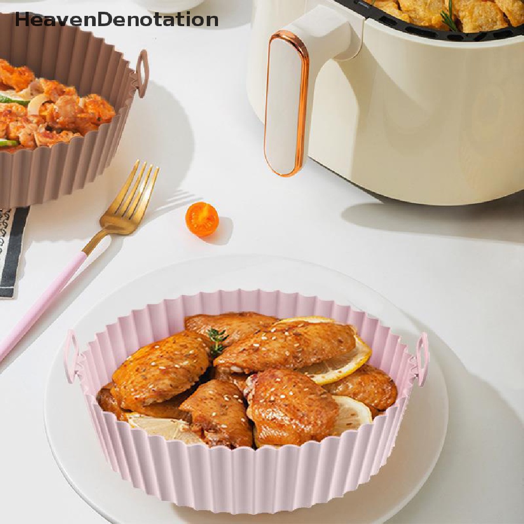 [HeavenDenotation] 16.5cm Air Fryer Silicone Pot Air Fryer Basket Liner Anti Lengket Oven Baking Tray HDV