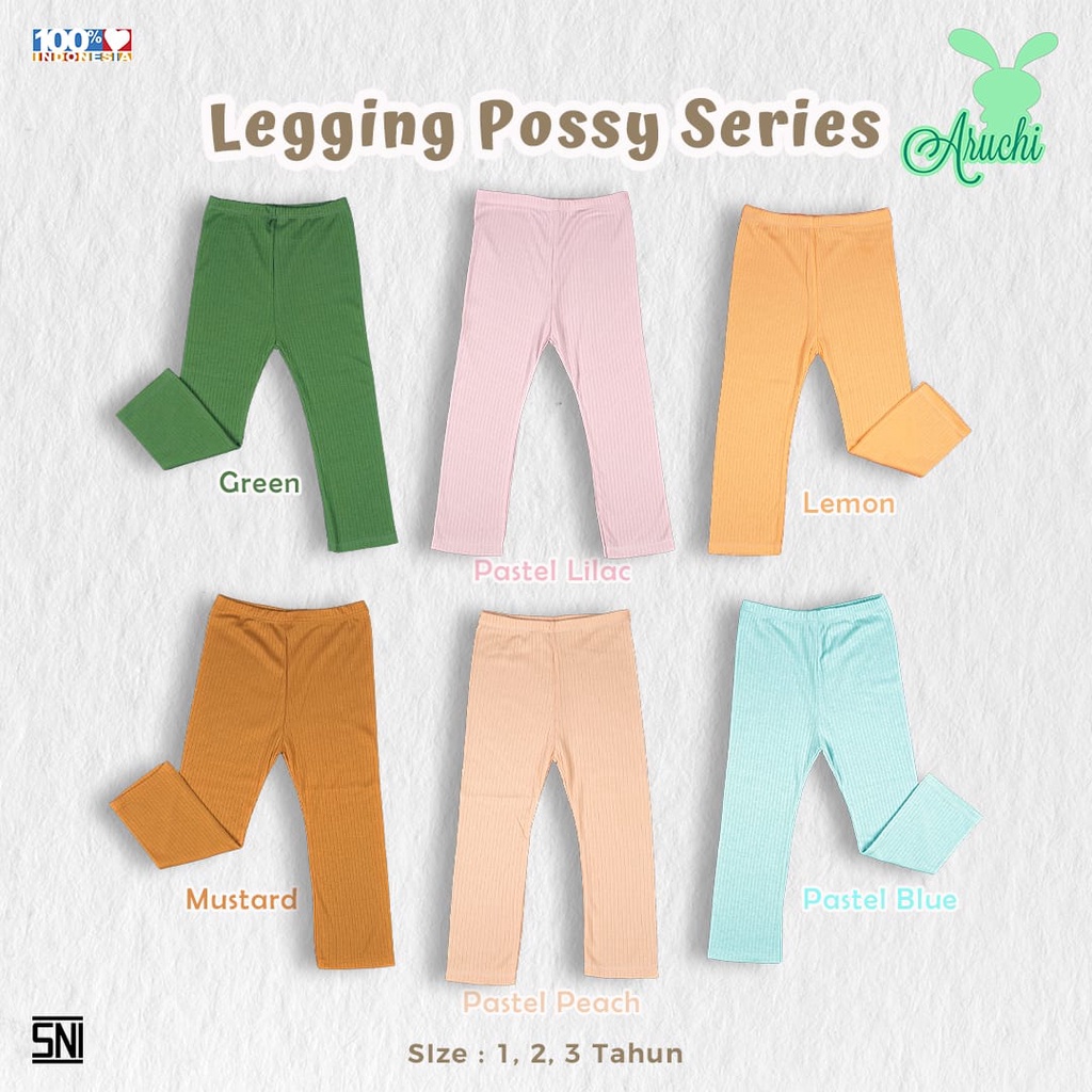 ARUCHI LEGGING LEGGING POSSY SERIES PATTERN CELANA LEGGING ANAK PEREMPUAN 1-3 TAHUN