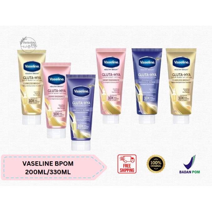 PROMO VASELINE GLUTA HYA SERUM BURST LOTION SACHET-ORIGINAL 100%