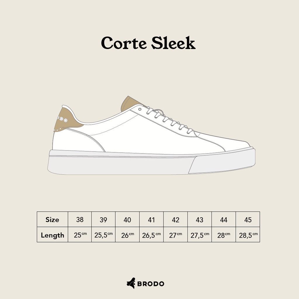 BRODO - Sneakers Corte Sleek White Pale Olive